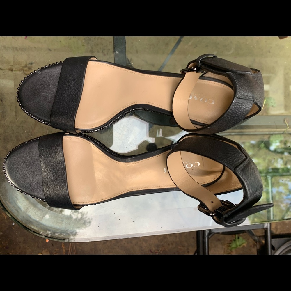 NWOT Coach black leather heels